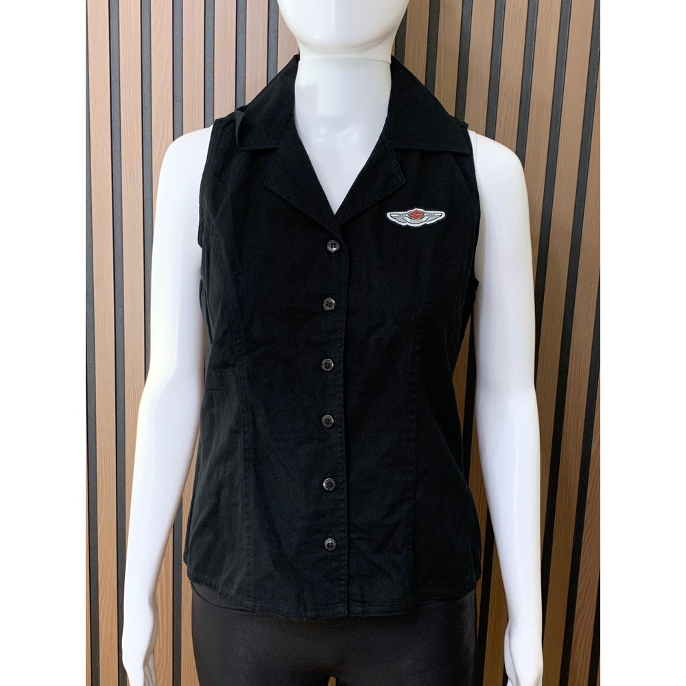 Harley-Davidson 100th Anniversary Sleeveless Shirt Black Cotton Small NWT